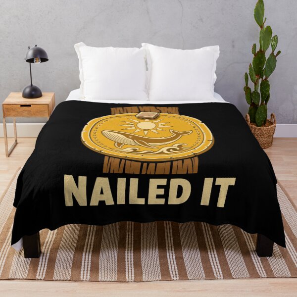 Item preview, Nailed It Golden Doubloon Whale Pun designed and sold by Fenay Designs.
