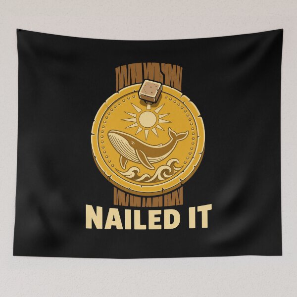 Item preview, Nailed It Golden Doubloon Whale Pun designed and sold by Fenay Designs.