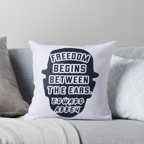 Item preview, Edward Abbey quote: Freedom begins between the ears. designed and sold by artbleed.