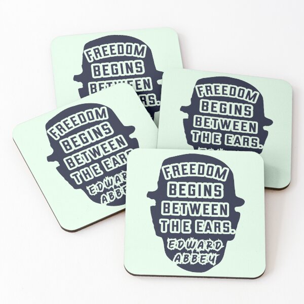 Item preview, Edward Abbey quote: Freedom begins between the ears. designed and sold by artbleed.