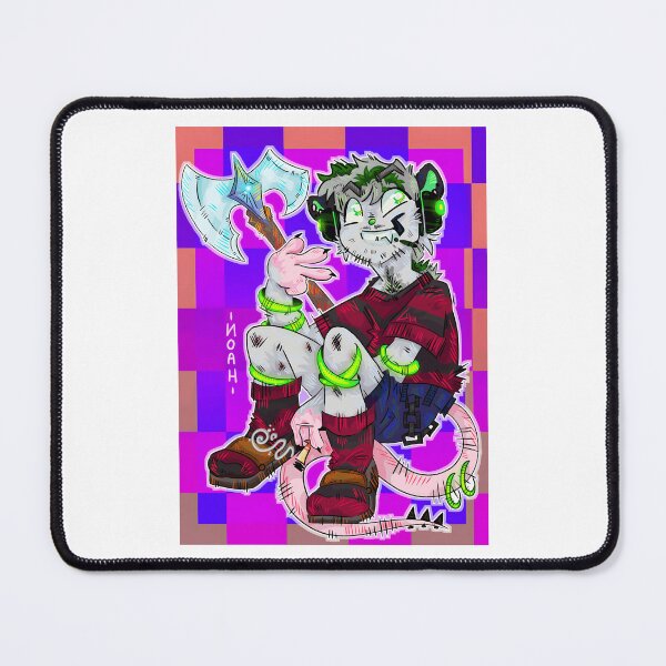 Item preview, Cyberpunk Anthropomorphic Rat with Battle Axe designed and sold by Catsi-Nook-Art.