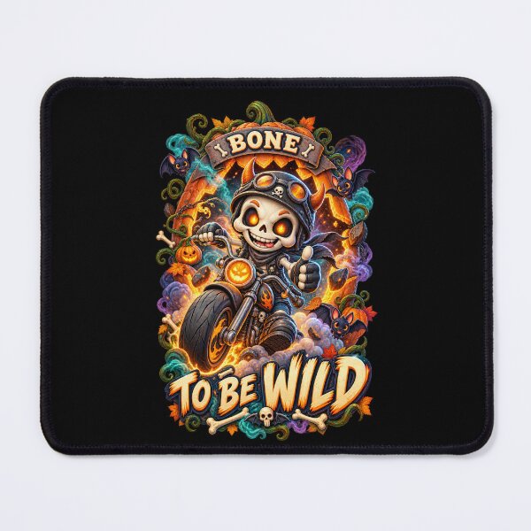 Item preview, Bone to Be Wild – Cute Skeleton Biker Halloween Design for Boys designed and sold by FreshPixelArt.