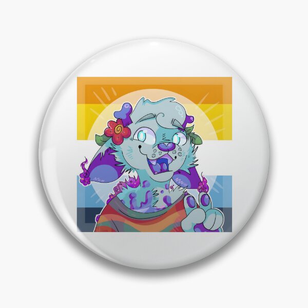 Item preview, Whimsical Blue Cartoon Dog with Flower and Peace Sign designed and sold by Catsi-Nook-Art.