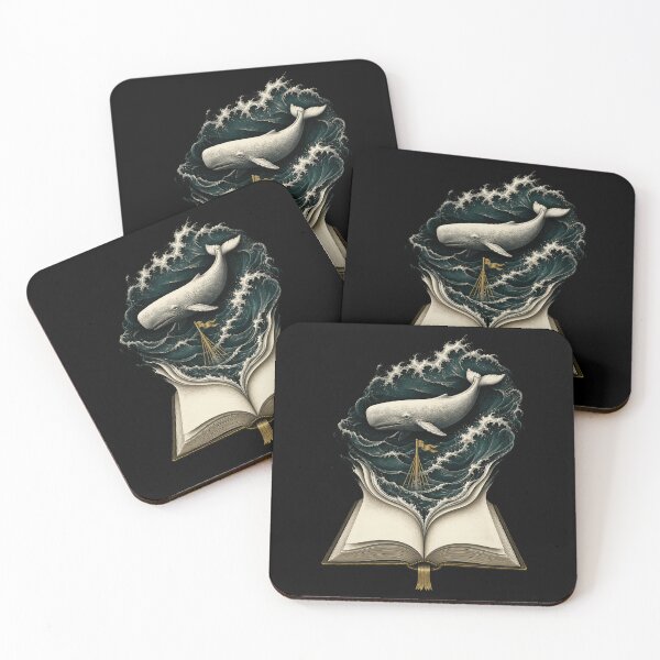 Item preview, Moby Dick Rises from a Stormy Open Book designed and sold by Fenay Designs.