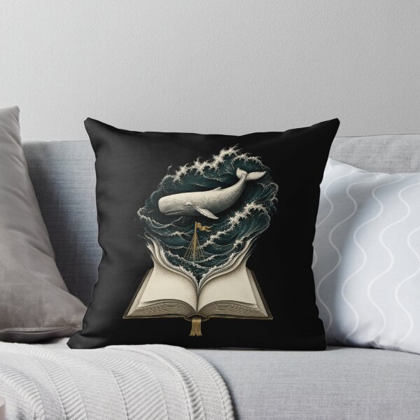 Item preview, Moby Dick Rises from a Stormy Open Book designed and sold by Fenay Designs.