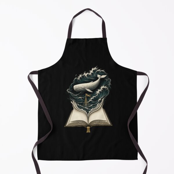 Item preview, Moby Dick Rises from a Stormy Open Book designed and sold by Fenay Designs.