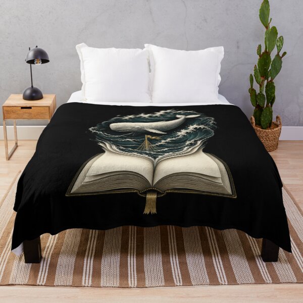 Item preview, Moby Dick Rises from a Stormy Open Book designed and sold by Fenay Designs.