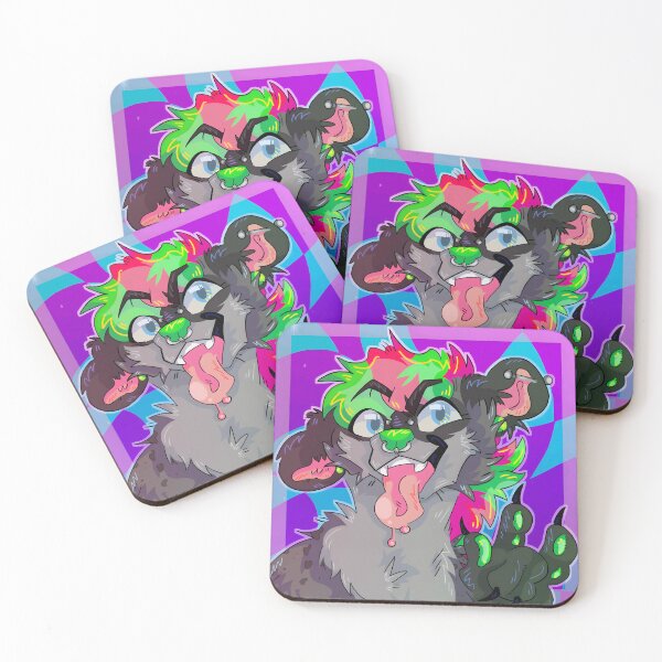 Item preview, Playful Neon-Furred Anthropomorphic Hyena designed and sold by Catsi-Nook-Art.
