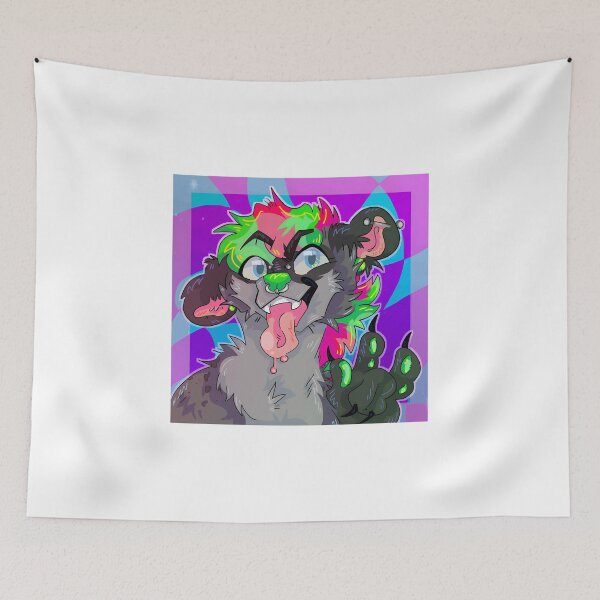 Item preview, Playful Neon-Furred Anthropomorphic Hyena designed and sold by Catsi-Nook-Art.