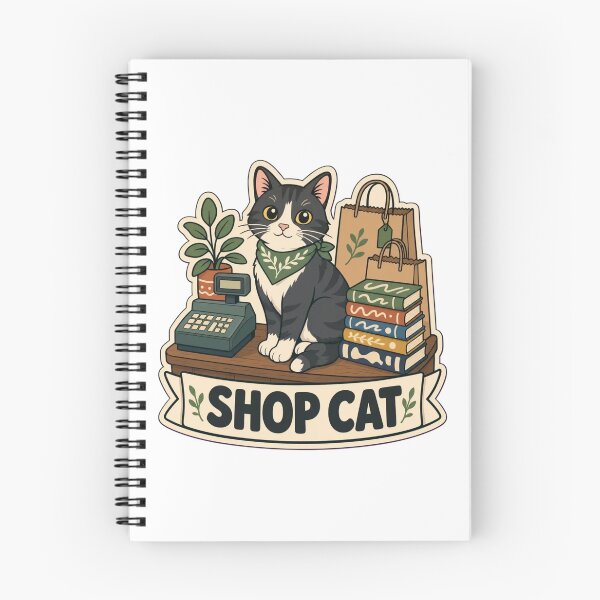 Item preview, Bookshop Cat Supervisor | Funny Cat Reading Gift Design designed and sold by StickyGuys.