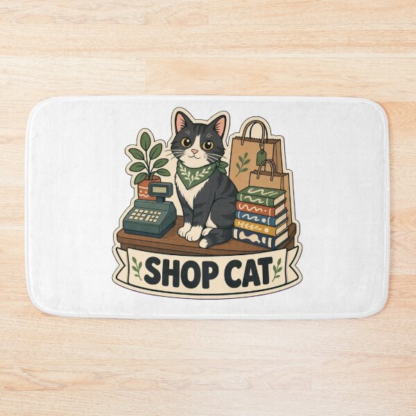 Item preview, Bookshop Cat Supervisor | Funny Cat Reading Gift Design designed and sold by StickyGuys.