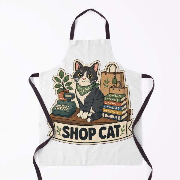 Item preview, Bookshop Cat Supervisor | Funny Cat Reading Gift Design designed and sold by StickyGuys.