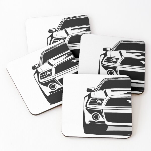 Item preview, Classic Mustang Half Portrait Black White Automotive Art designed and sold by Wilcox PhotoArt.