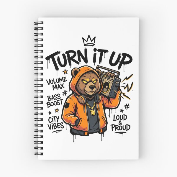 Item preview, Hip Hop Bear with Boombox – Urban Rap Streetwear Design designed and sold by StickerNestYou.
