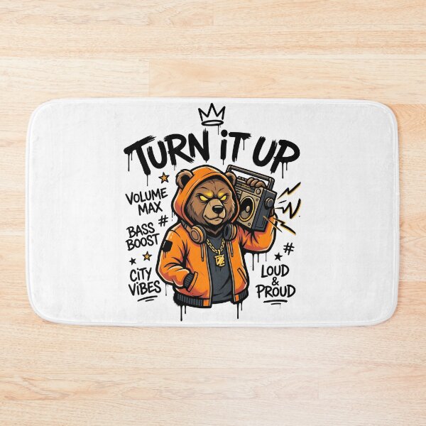 Item preview, Hip Hop Bear with Boombox – Urban Rap Streetwear Design designed and sold by StickerNestYou.