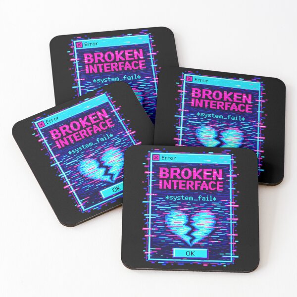 Item preview, Broken Interface – Glitch Heart System Failure designed and sold by JupiterGlitchEmpire.