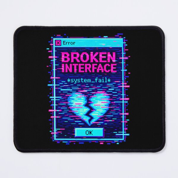 Item preview, Broken Interface – Glitch Heart System Failure designed and sold by JupiterGlitchEmpire.