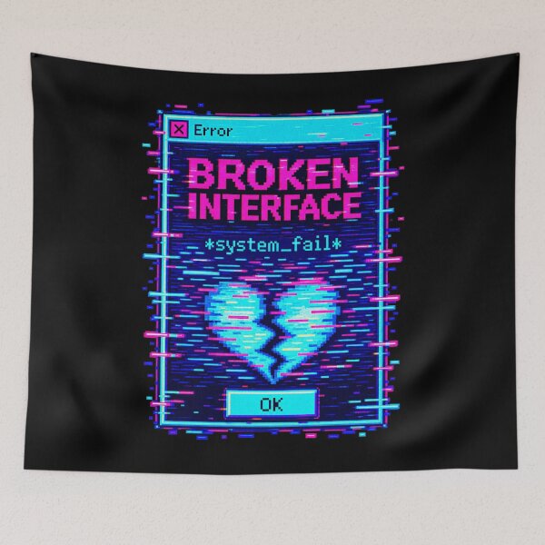 Item preview, Broken Interface – Glitch Heart System Failure designed and sold by JupiterGlitchEmpire.