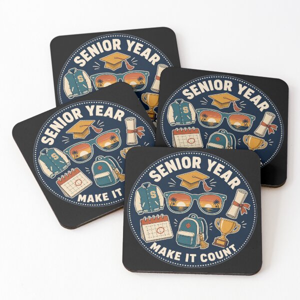 Item preview, Senior Year Make It Count Vintage Badge designed and sold by MOCH- ART.