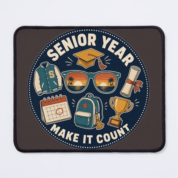 Item preview, Senior Year Make It Count Vintage Badge designed and sold by MOCH- ART.