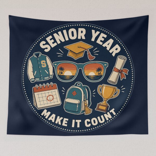 Item preview, Senior Year Make It Count Vintage Badge designed and sold by MOCH- ART.