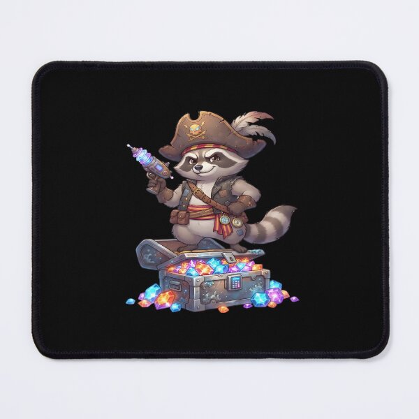 Item preview, Pirate Raccoon Treasure Chest Gems Adventure Art designed and sold by DailySparks.