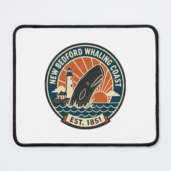 Item preview, Moby Dick: New Bedford Whaling Coast Badge designed and sold by Fenay Designs.