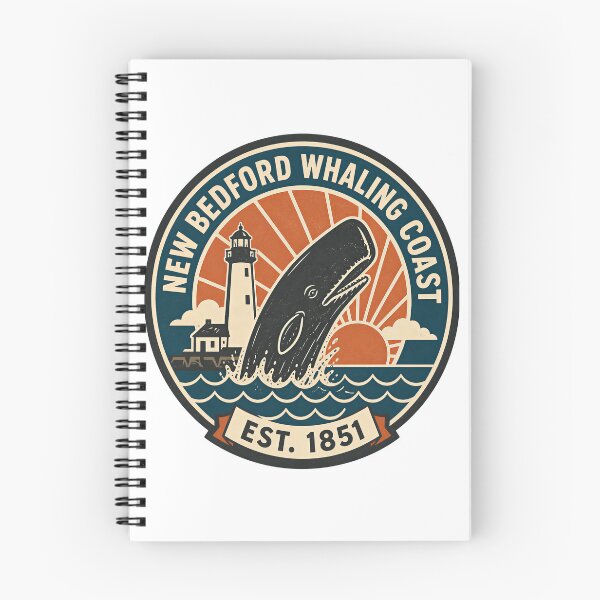 Item preview, Moby Dick: New Bedford Whaling Coast Badge designed and sold by Fenay Designs.