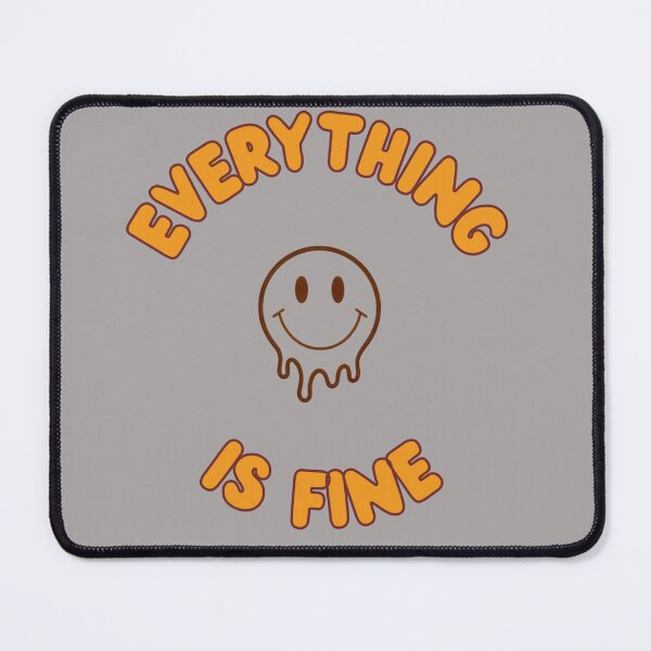 Item preview, Everything Is Fine Melting Smiley Face 70s Retro Vintage Graphic designed and sold by DecibelDecor034.