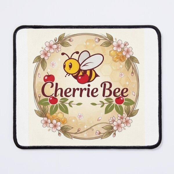 Item preview, Cute Kawaii Cherrie Bee Nectar Flower Wreath Illustration designed and sold by CherrieBee.