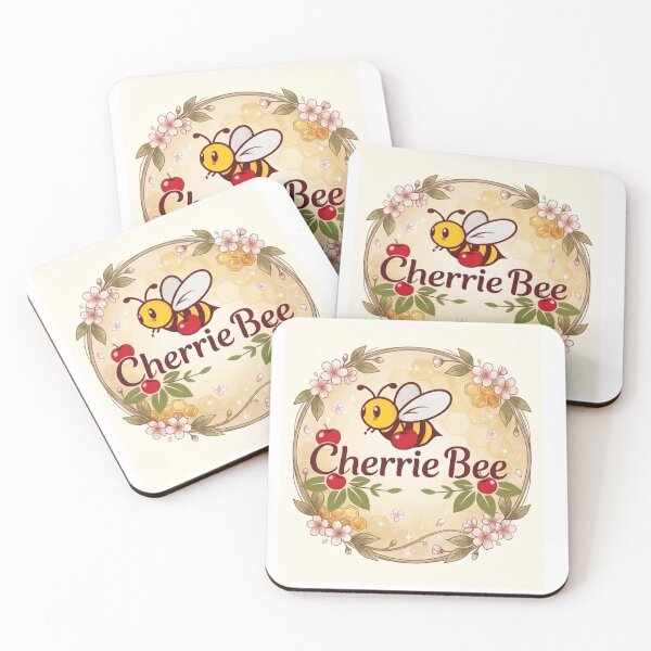 Item preview, ​Cute Kawaii Cherrie Bee Nectar Flower Wreath Illustration designed and sold by CherrieBee.
