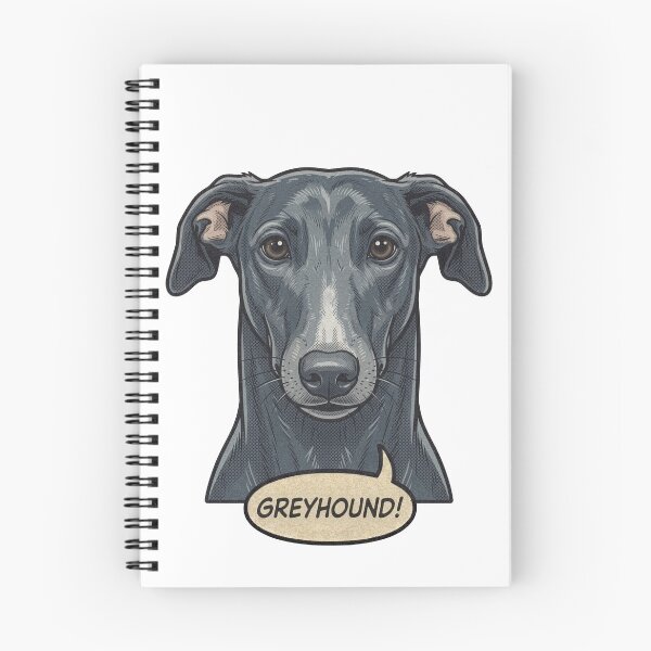 Artikelvorschau, Greyhound Retro Vintage Comic Art – Elegant Sprinter entworfen und verkauft von Pfotenfaden.