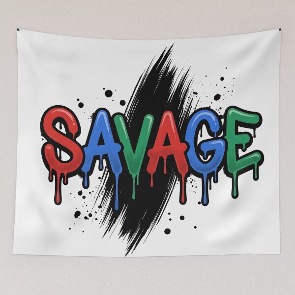 Item preview, Colorful Graffiti Savage Dripping Lettering – Street Art Design designed and sold by StickerNestYou.