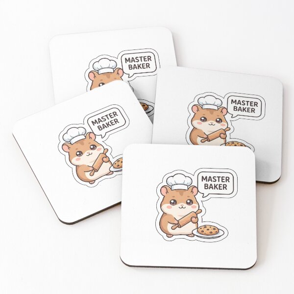 Item preview, Master Baker Hamster - Cute Chef Rodent Sticker with Text designed and sold by SimpleP.