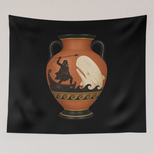 Item preview, Moby Dick: Greek Amphora Whale Hunt designed and sold by Fenay Designs.