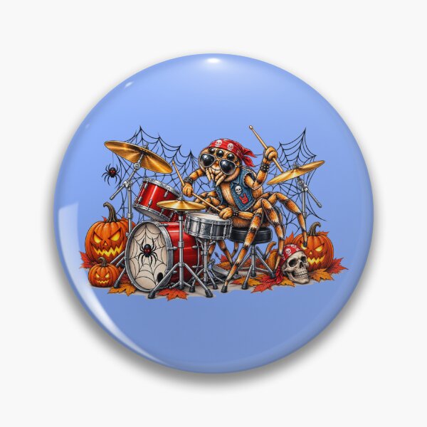 Item preview, Spider Drummer Rock Band Funny Cute Animal Playing Drums designed and sold by Evelashop.