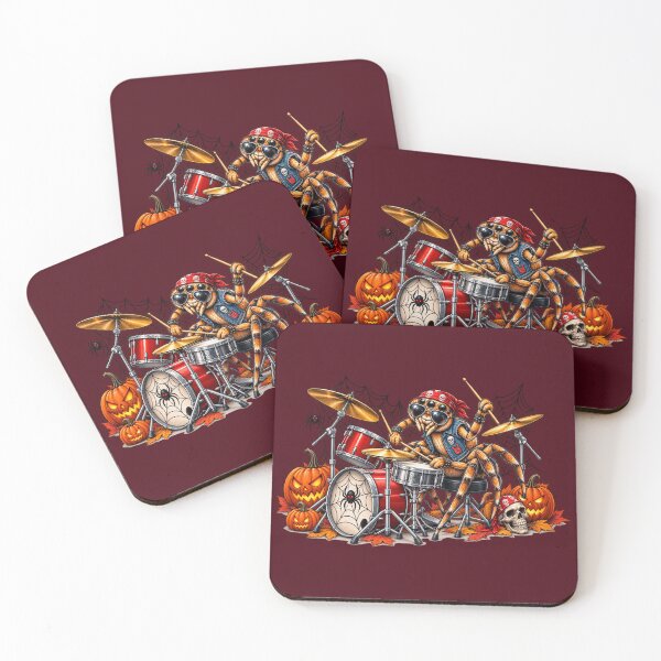 Item preview, Spider Drummer Rock Band Funny Cute Animal Playing Drums designed and sold by Evelashop.