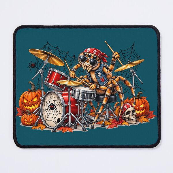 Item preview, Spider Drummer Rock Band Funny Cute Animal Playing Drums designed and sold by Evelashop.