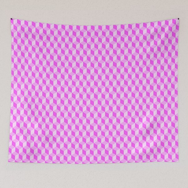 Item preview, Pink cubic pattern designed and sold by TheDarkArtRoom.
