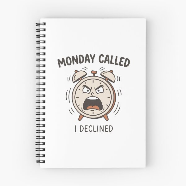 Item preview, Monday Called I Declined Alarm Clock Design designed and sold by StickerNestYou.