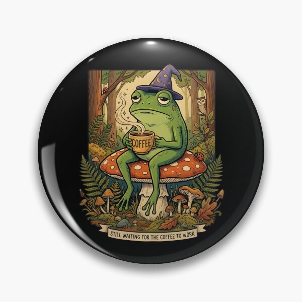 Item preview, Existential Frog Meme Sticker | It Is What It Is Sad Frog Coffee designed and sold by eihabo.