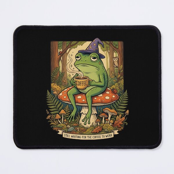 Item preview, Existential Frog Meme Sticker | It Is What It Is Sad Frog Coffee designed and sold by eihabo.
