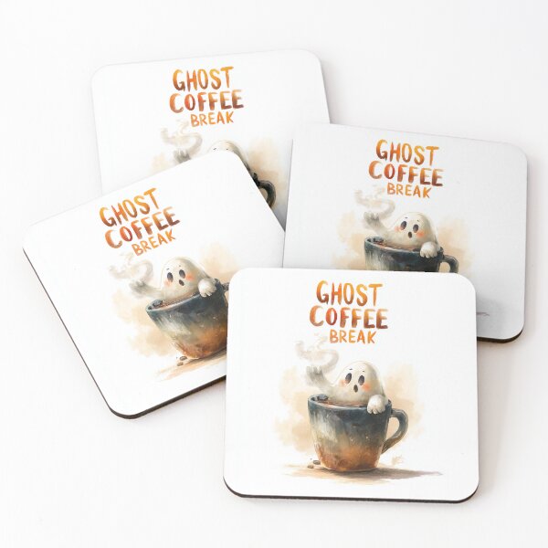 Item preview, Ghost Coffee Break – Cute Spooky Season Coffee Art designed and sold by Helenaphotoart.