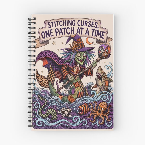 Item preview, Stitching Curses, One Patch at a Time – Witchy Craft designed and sold by Festive Bug.