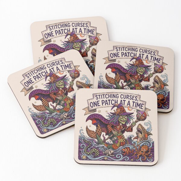 Item preview, Stitching Curses, One Patch at a Time – Witchy Craft designed and sold by Festive Bug.