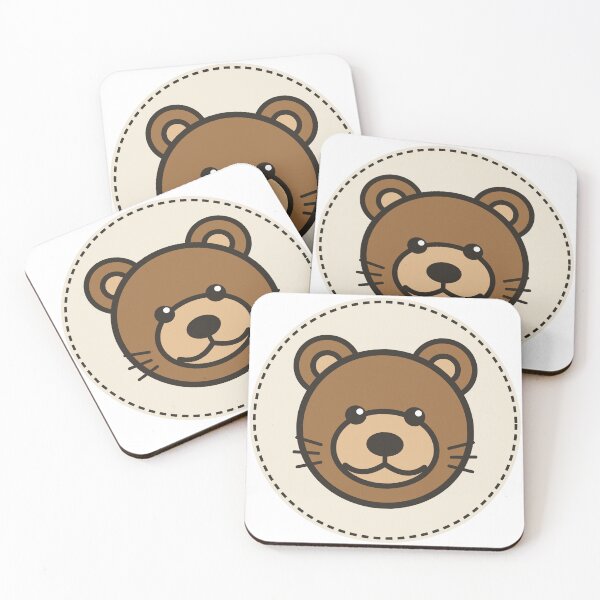 Item preview, Cute Bear Patch – Minimal Retro Cartoon Animal Sticker Design designed and sold by DZ Vibe Studio.