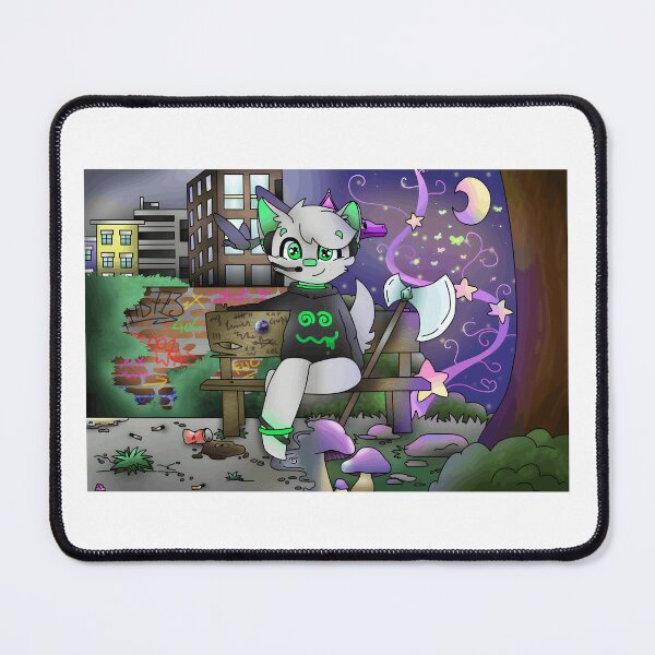 Item preview, Anthropomorphic Cat Character in Urban Nightscape designed and sold by J-Mindful.