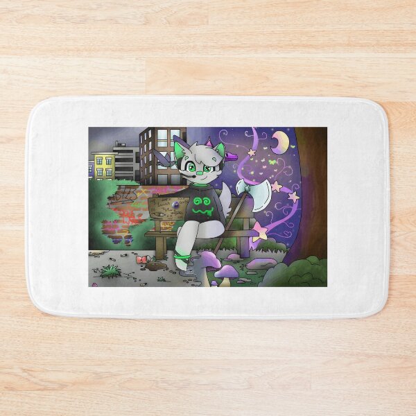Item preview, Anthropomorphic Cat Character in Urban Nightscape designed and sold by J-Mindful.