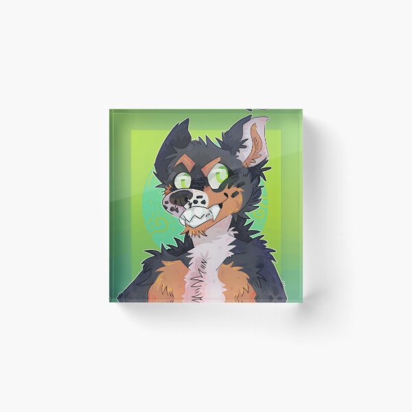 Item preview, Playful Cartoon Dog with Green Eyes designed and sold by J-Mindful.