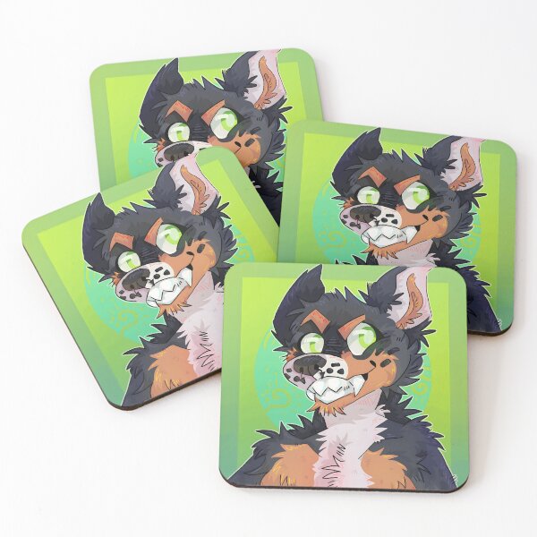 Item preview, Playful Cartoon Dog with Green Eyes designed and sold by J-Mindful.